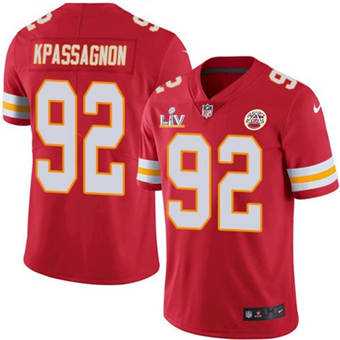 Super Bowl LV 2021 Men Kansas City Chiefs 92 Tanoh Kpassagnon Red Limited Jersey